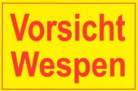 Schild "Vorsicht Wespen" 30 x 20 cm