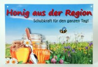 Außenwerbeschild "Honig aus der Region"...